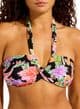 Seafolly Hot House Flowers Halter Bandeau Bikini Top - Black