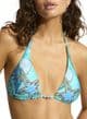 Seafolly La Mer Longline Slide Tri Bikini Top - Aquatic Blue