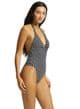 Seafolly Mala Ring Front Halter Swimsuit - Black