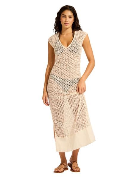 Seafolly Maxi Tank Dress - Ecru