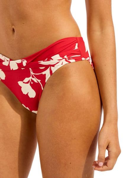 Seafolly Mayflower Twist Band Hipster Bikini Brief - Cosmo Red