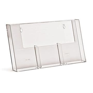 3W110H | 3 Pocket DL (1/3 A4) Portrait Leaflet Holder - side by side