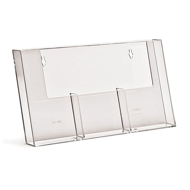3 Pocket DL (1/3 A4) Portrait Leaflet Holder - side by side