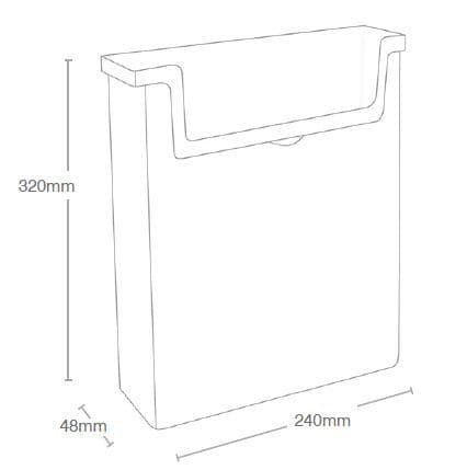 Porte-documents Extérieur Mural Pour Menus DL - Lot De 2 - En Plastique - Pour Restaurant, Boutique