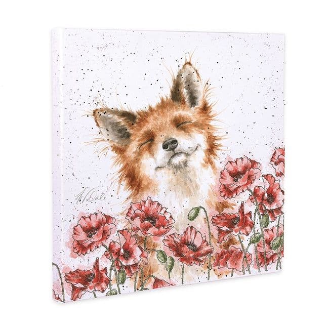 'Poppy Field' Fox Canvas