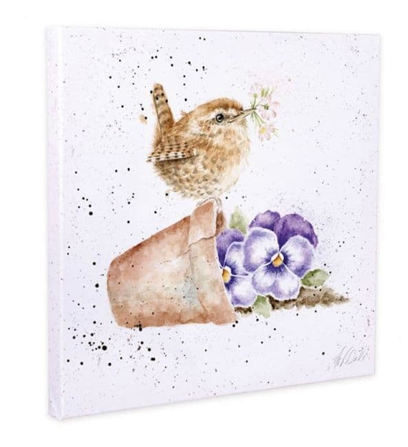 'Pottering About' Wren Canvas