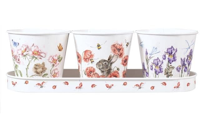 Herb Pots and Tray Floral - GR007