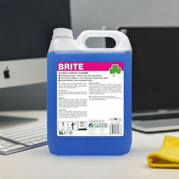 General Cleaning CLOVER BRITE WINDOW & GLASS CLEANER 5ltr - Beckett