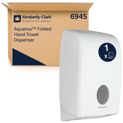 Aquarius 6945 Folded Hand Towel Dispenser 6945. 1 x White Paper Towel Dispenser