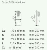 Aurelia Bold Max Premium Heavy Duty Black Nitrile Powder Free Gloves Box of 50