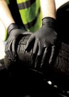 Aurelia Bold Max Premium Heavy Duty Black Nitrile Powder Free Gloves Box of 50