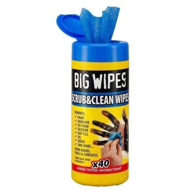 Big Wipes Scrub & Clean Antibacterial Wipes 40 Sheets Tub