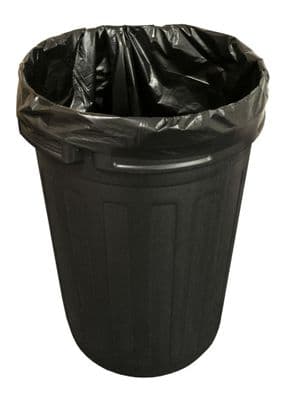 Black Refuse Sack Heavy Duty 380x737x965mm, 90L Capacity, Box of 200