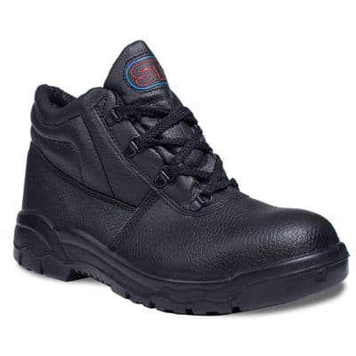 Black S1 Chukka Safety Boot With Midsole Available in UK Size 4 to 13