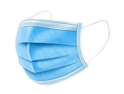 Blue Surgical Type II Disposable Face Masks. 3ply Protection with Ear loops Box of 50