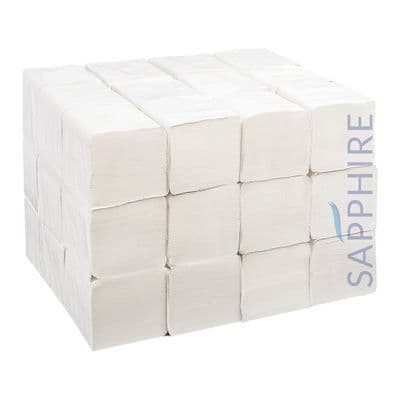 Bulk Pack Toilet Tissue, White 2 Ply, 200mm x 100mm,36 Packs of 250 Sheets.