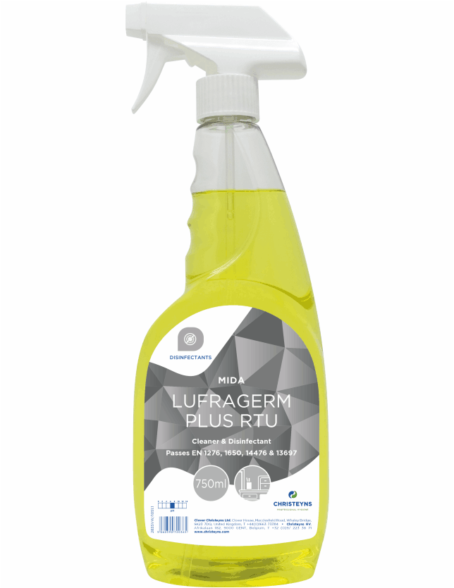 Christeyns 283 Mida Lufragerm Plus RTU Cleaner & Disinfectant 750ml
