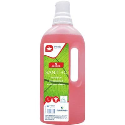 Christeyns 507 GREEN'R Sanit+C Ecological Washroom Cleaner. Available in 1L and 5L