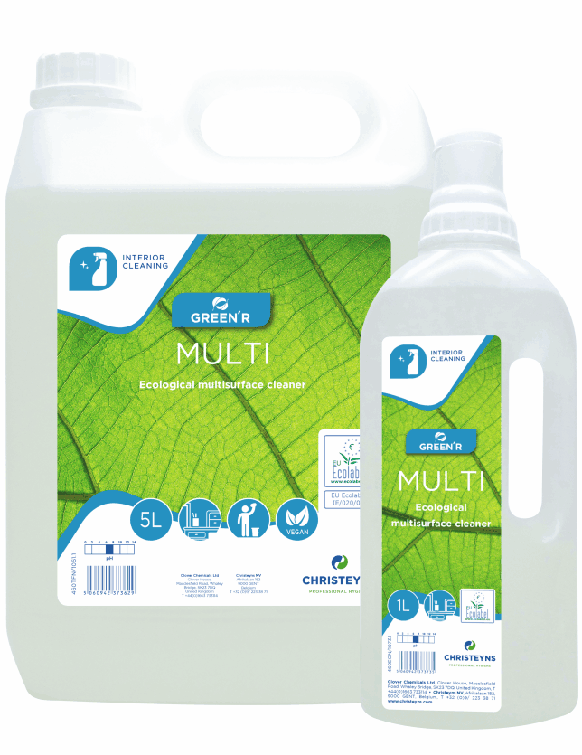 Christeyns Green'R Multi Ecological Multi Surface Cleaner, Available in 1L & 5L