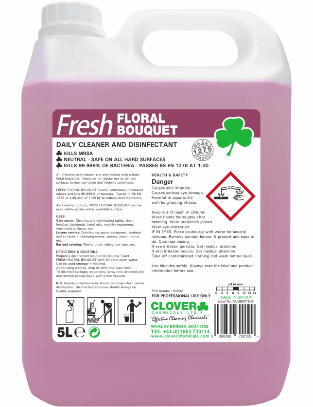 Christeyns Lufra San Multi Floral Bouquet Cleaner & Disinfectant 5L