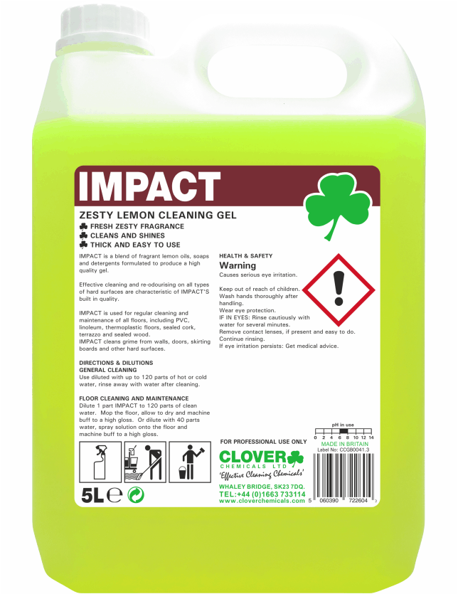 Clover 111 Impact Zesty Lemon Cleaning Gel 5L