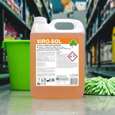 Clover 326 Viro-Sol Citrus Cleaner and Degreaser  Cleaner 5L Concentrated