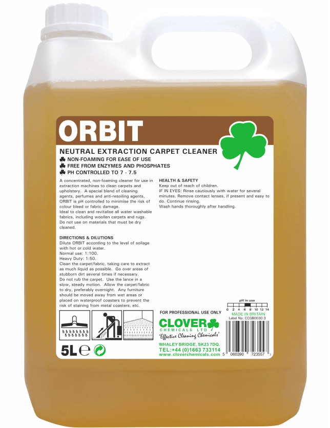 Clover 359 Orbit Neutral Carpet Extraction Cleaner 5L