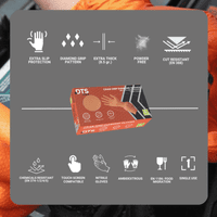 Crab Orange 8.6g Heavy-Duty Nitrile Powder-Free Gloves, Box of 50