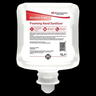 DEB AFHS1L Instant Foam Alcohol Free Hand Sanitiser 1L