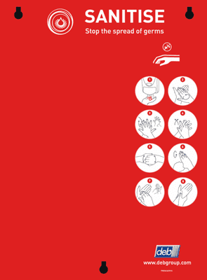 Deb HSANTSZB Single Zone Hand SANITISE Board