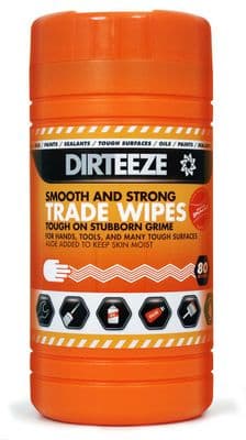 Dirteeze DZSS80 Smooth & Strong Wipes Tub of 80 Wipes