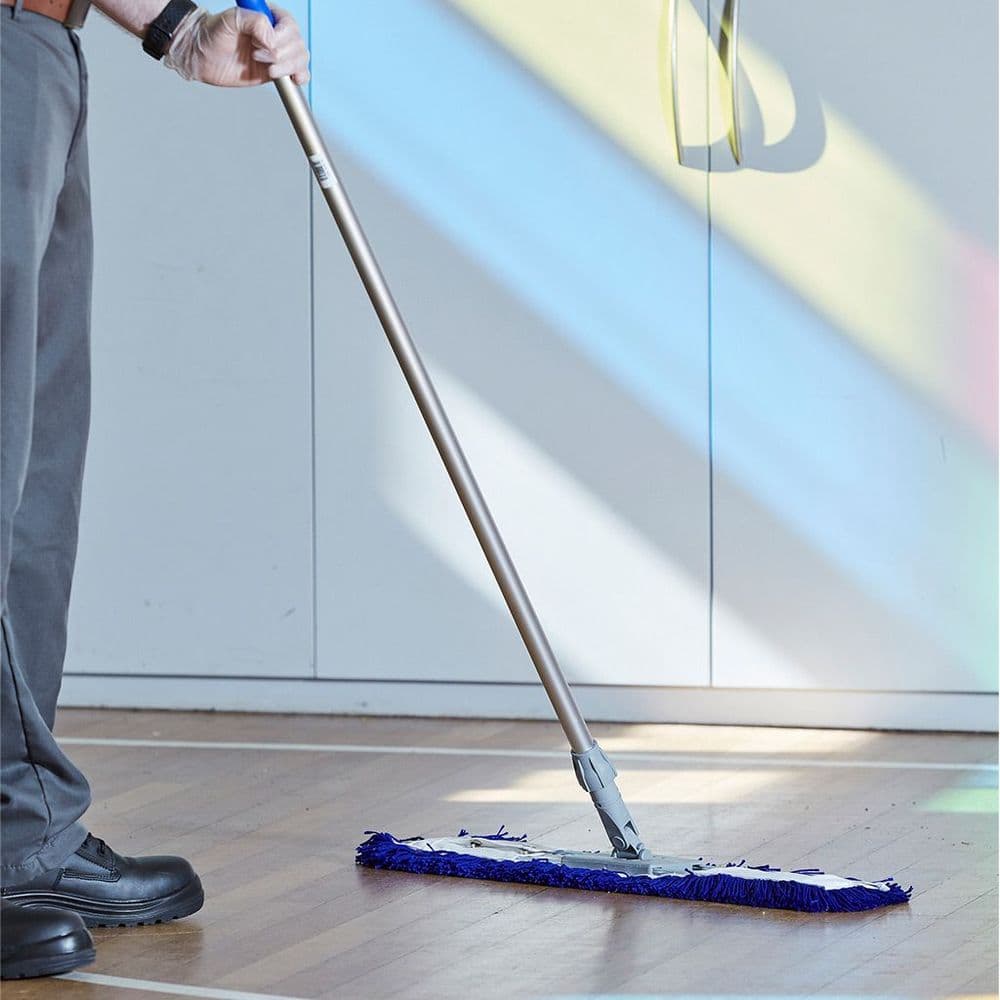 Dust Control Sweeper Mop Kit Complete 80cm Available in Blue Green Red ...