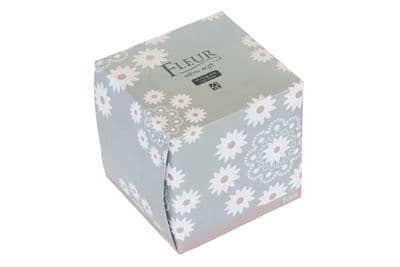 Fleur Ultra Soft Facial Tissue Cube 3 Ply White, 55 Sheets, 24 Boxes