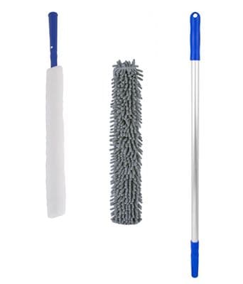 Flexi Cleaning Tool Kit, Complete with Microfibre Chenille Sleeve & Telescopic Handle