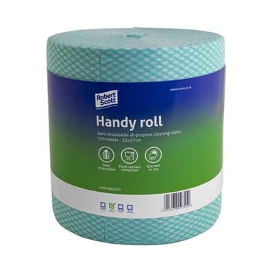Handy Roll Non-Woven Wipe, 350 sheets, Available in Blue, Green, Red, Yellow