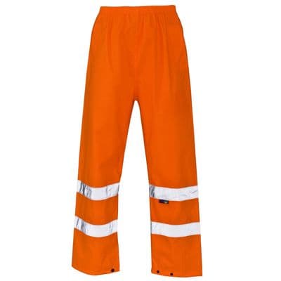 Hi Vis Overtrouser With Ankle Bands Orange
