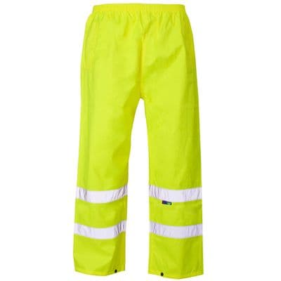 Hi Vis Overtrouser With Ankle Bands Yellow