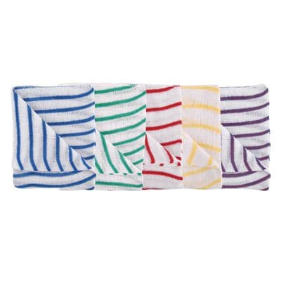 Hygiene Dishcloth Medium Weight Colour Coded Pack of 10, Available in Blue, Green, Red & Yellow