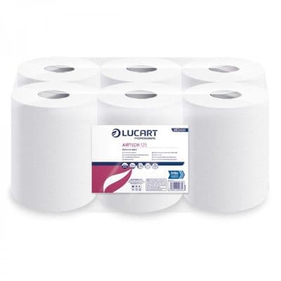 Lucart Airtech 125 Airlaid Centrefeed Wiper 50m X 230mm, 6 Rolls per pack