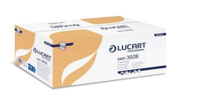Lucart Blue Interfold-V fold Paper Hand Towels, 1 PLY, Pack of 15, Total 3600 sheets