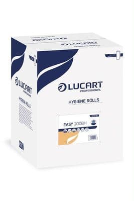 Lucart Blue Recycled Hygiene Couch Rolls, 2 PLY, 40m by 250mm, 24 rolls per case.