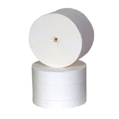 Lucart Coreless Toilet Tissue White, 2 Ply Toilet Tissue, Box of 36 Rolls