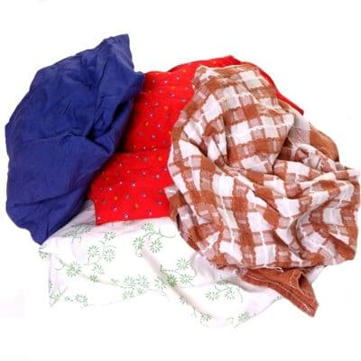 Mixed Cotton Wiping Cloths, 8kg Bag