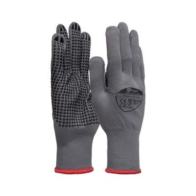 Polyco Matrix D Grey Grip PVC Dot Work Gloves