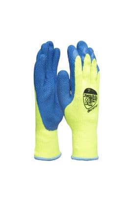 Polyco Matrix Hi-Viz, Thermal High Visibility Glove with Crinkle Latex Coating
