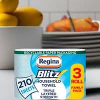 Regina Blitz Household Kitchen Roll 3ply, Pack of 3Rolls