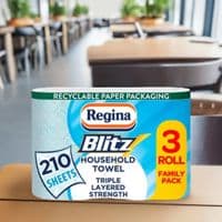 Regina Blitz Household Kitchen Roll 3ply, Pack of 3Rolls