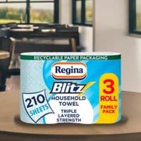 Regina Blitz Household Kitchen Roll 3ply, Pack of 3Rolls