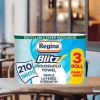 Regina Blitz Household Kitchen Roll 3ply, Pack of 3Rolls