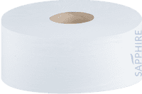 Sapphire Jumbo Toilet Tissue, 300m, 76mm Core, 2 Ply White, Pack of 6